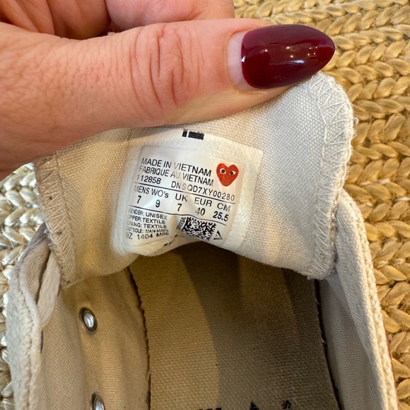 Commes des Garçon x Converse Chuck Taylor Lowtops Women’s 9, Men’s 7 - Picture 7 of 7